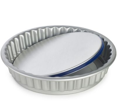 Lakeland Round Loose Based PushPan Fluted Flan Tin 25cm (10") eBay