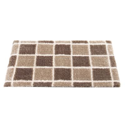 Cappuccino Check Bathroom Mat