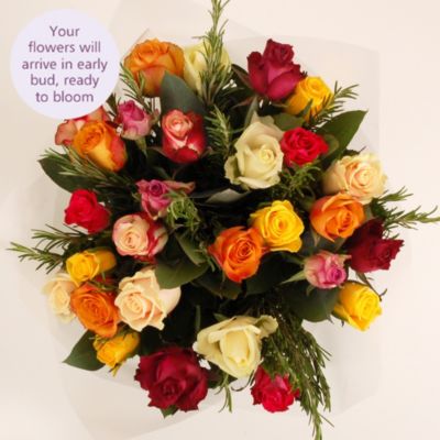 Rose and Rosemary Bouquet with free express delivery in flowers at Lakeland