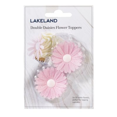 Lakeland Pink Double Daisies Flower Cake Toppers
