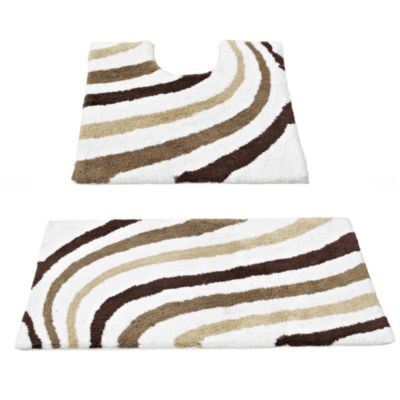 Chocolate Swirl Bathroom Mats