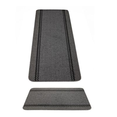 Charcoal Kitchen Runner and Mat