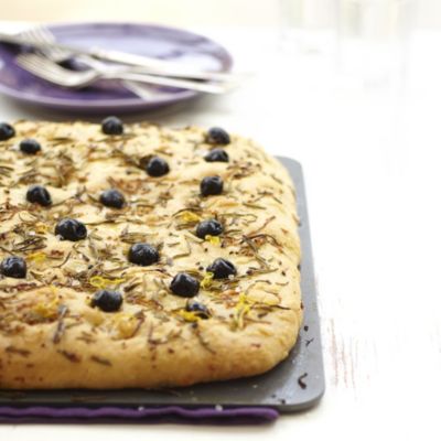 Focaccia with Black Olives