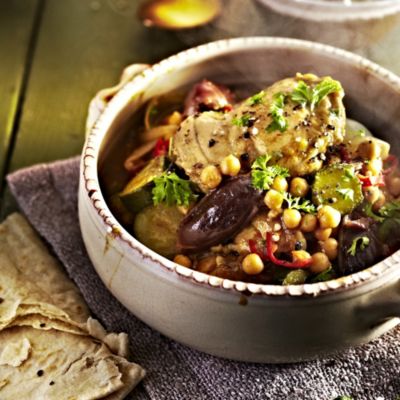 Spiced Chicken with Dates and Chickpeas