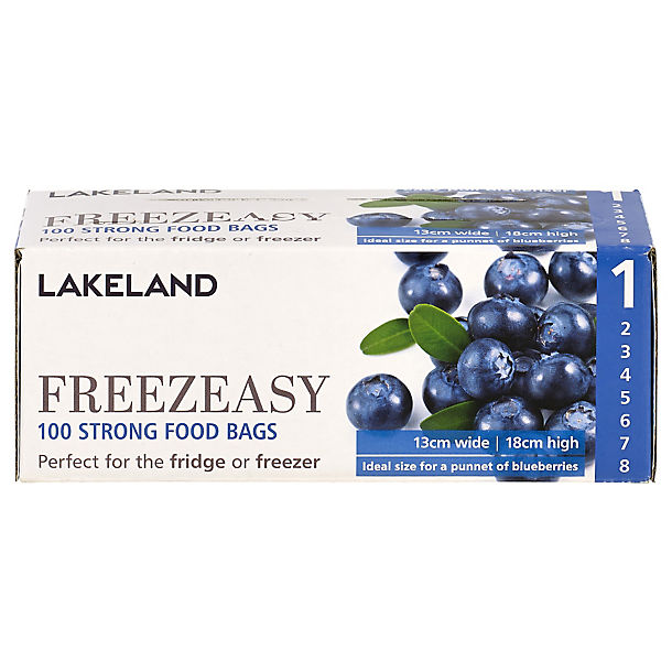 100 Flat Freezeasy Food Freezer Bags 13 x 18cm image(1)