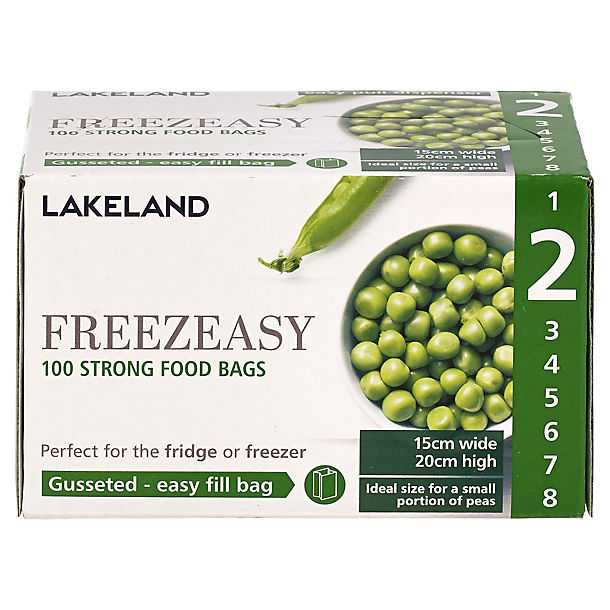 100 Gusseted Freezeasy Food Freezer Bags 15cm x 20cm image(1)