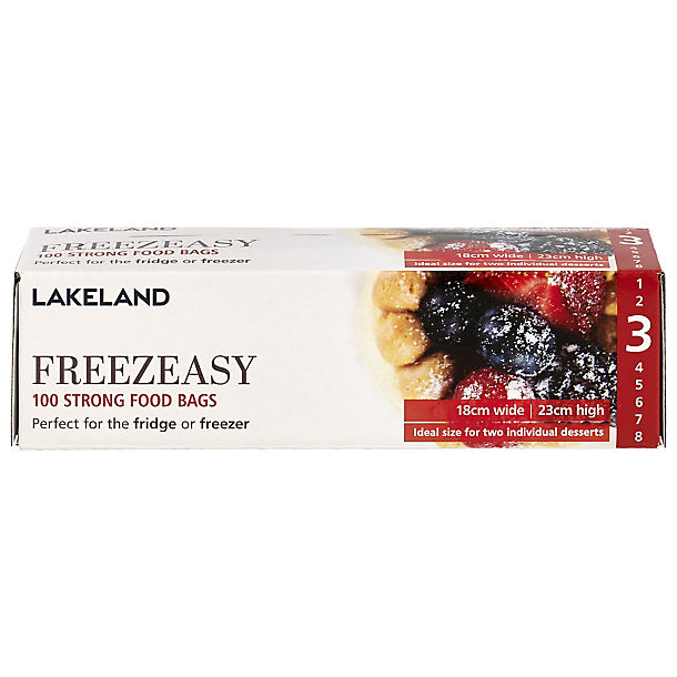 100 Flat Freezeasy Food Freezer Bags 18 x 23cm image(1)