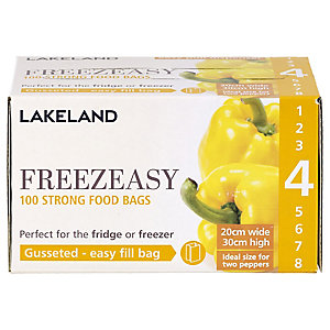 100 Gusseted Freezeasy Food Freezer Bags 20 x 30cm