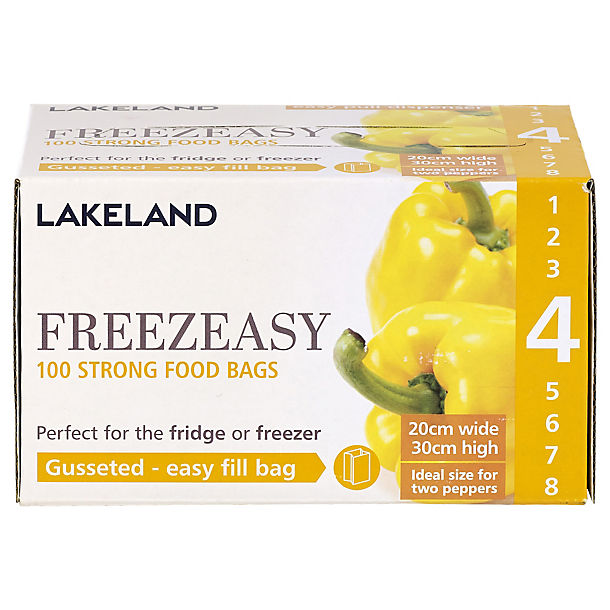 100 Gusseted Freezeasy Food Freezer Bags 20 x 30cm image(1)