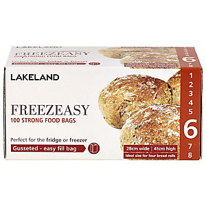 100 Gusseted Freezeasy Food Freezer Bags 28 x 41cm