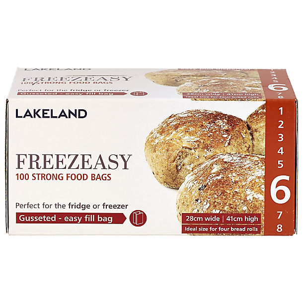 100 Gusseted Freezeasy Food Freezer Bags 28 x 41cm image(1)