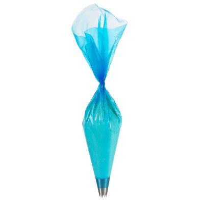 blue disposable piping bags