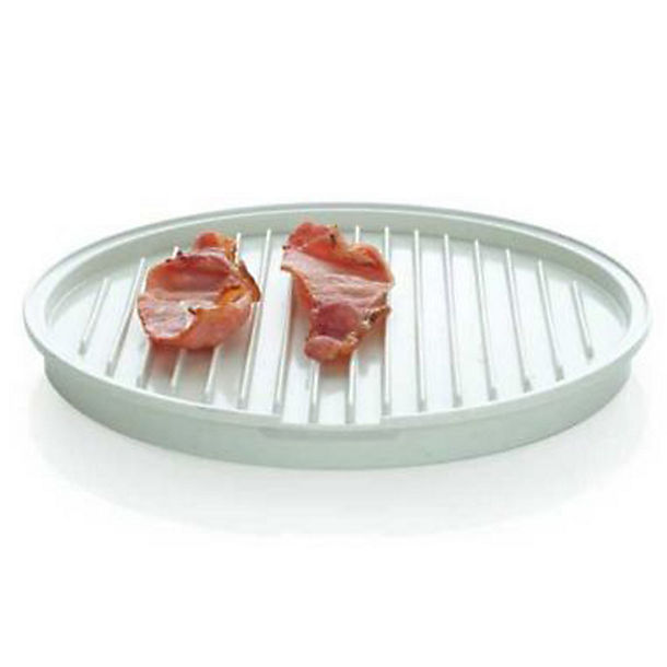 Microwave Cookware - White Bacon Crisper Tray image(1)