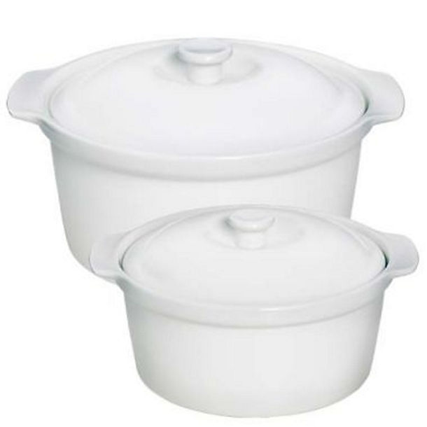 Dura White Porcelain Serveware - Large Casserole Dish image()