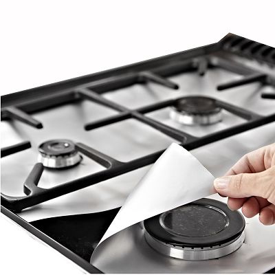 Aluminum Foil Gas Stove Protectors Cover Liner Reusable Non Stick Silicone  Dishwasher Safe