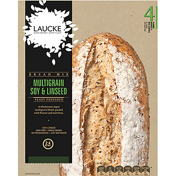 Laucke Multigrain Soy and Linseed Bread Mix 4 x 600g image(1)