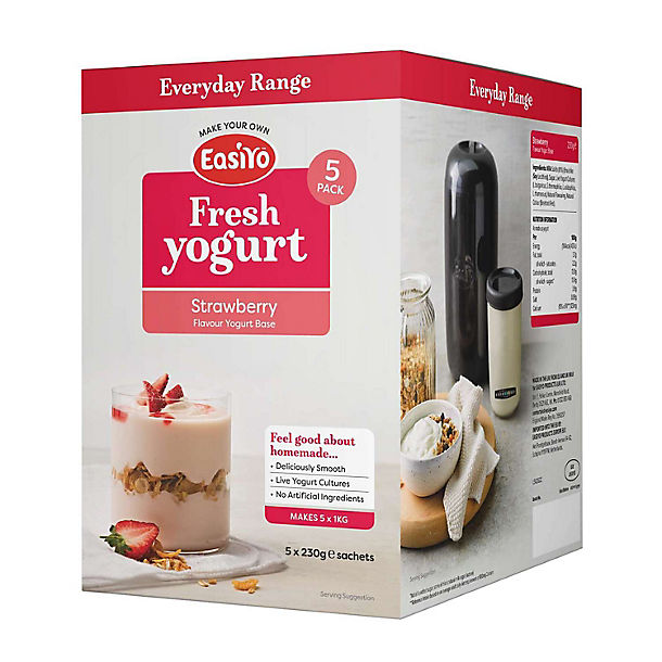 Easiyo Everyday Strawberry Flavour Yoghurt Mix x 5 image(1)