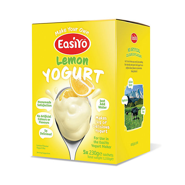 EasiYo Lemon 1kg Yogurt Sachet Mix (5 x 230g) image()