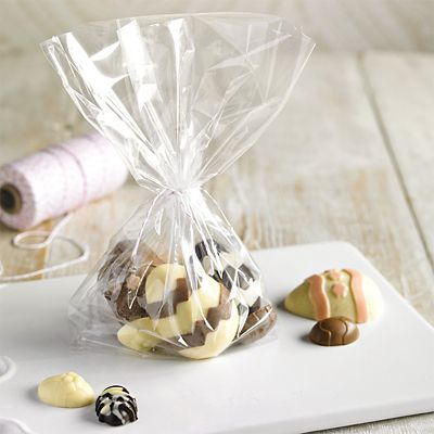 50 Clear Gusseted Presentation Gift Bags 20 x 28cm image(2)