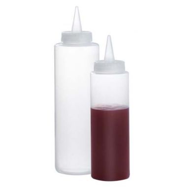 2 Clear Squeezy Table Sauce Bottles image(1)