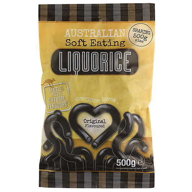 Australian Soft Eating Liquorice 500g Bag - Original Black  image(1)