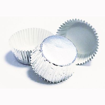 45 PME Greaseproof Mini Bon Bon Cake Cases - Metallic Silver - (Image 4)