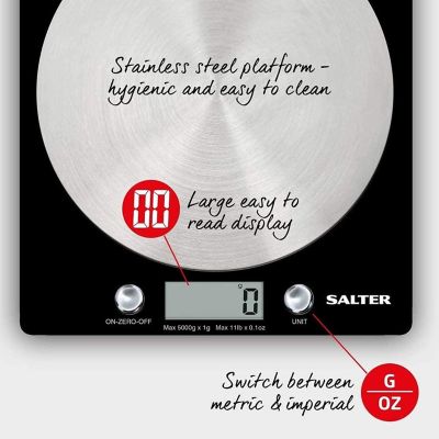 Salter Aquatronic Flat Digital Kitchen Weighing Scales - (Image 4)