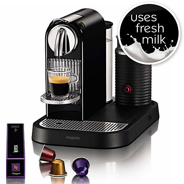Nespresso® Magimix Black CitiZ with Milk Coffee Pod Machine image()