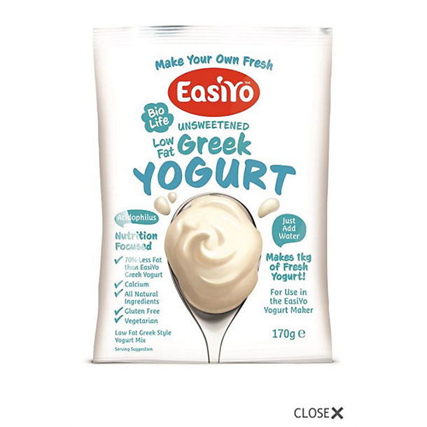 EasiYo Low Fat Greek Style 1kg Yogurt Mix (5 x 170g) image(1)