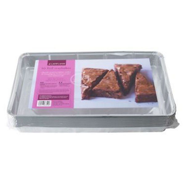 10 Foil Tray Bake Baking Trays 32 x 19cm image(1)