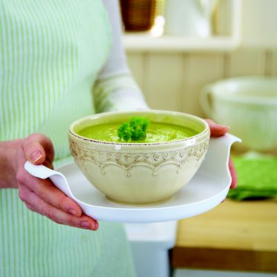 Microwave Cookware - White Removable Plate With Handles - 20cm - (Image 2)