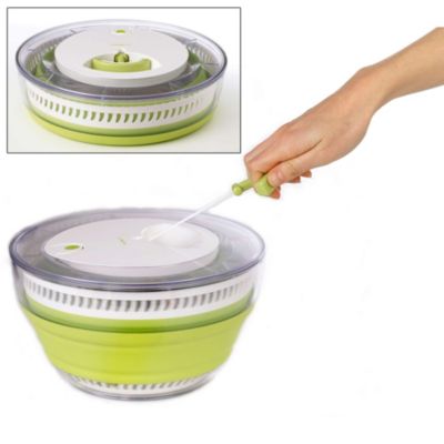 Emsa Collapsible Salad Spinner, 4 L, Green/Translucent, Salad Bowl, 512992