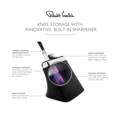 Robert Welch Signature Knife Block Sharpener and 6 Knives image(4)
