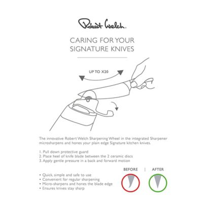 Robert Welch Signature Knife Block Sharpener and 6 Knives image(6)