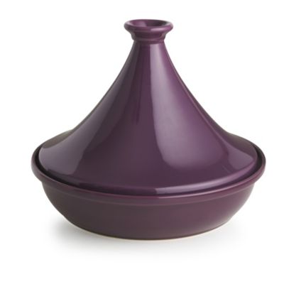 Large Purple Stoneware Tagine image()