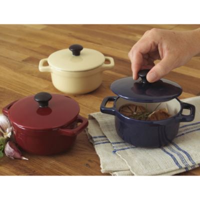 Lakeland Cream Individual Lidded Casseroles image()