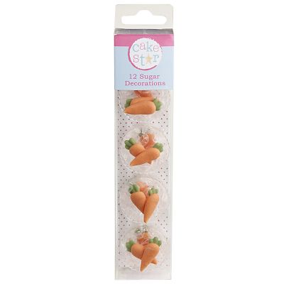 Hand Piped Royal Icing Carrot Cake Topper Decorations X12 Lakeland