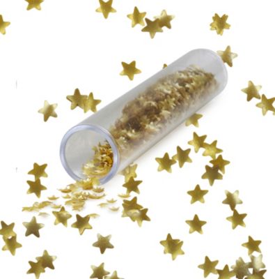 Edible Cake Sprinkles, Gold Stars 1.4g