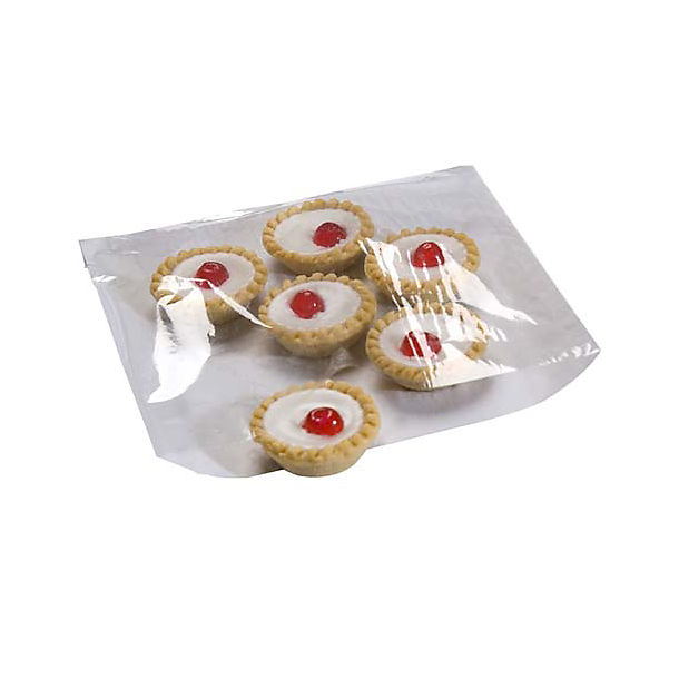 100 Cellophane Front Square Cake and Food Display Bags 21.5cm image()
