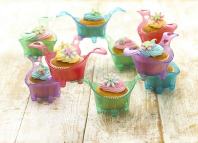3 Pink Cupcake Stackers image()