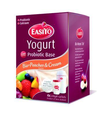 EasiYo Bio-Peaches & Cream Flavour image()