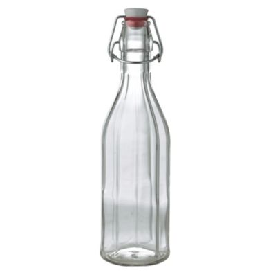 Faceted Swing Top Glass Bottle With Ceramic Cap 500ml Lakeland