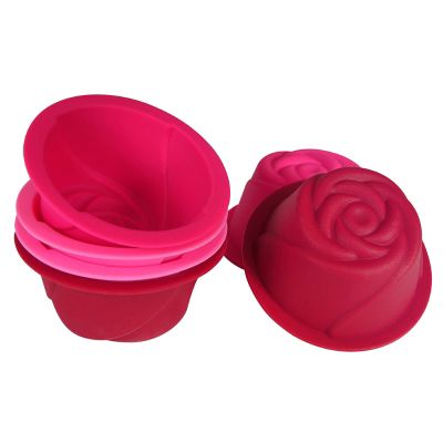 6 Lakeland Rose Shaped Dessert Moulds image(1)