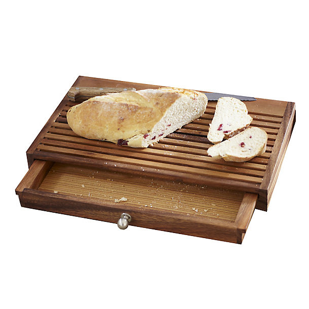 No Mess Wooden Bread Board with Crumb Catcher Drawer image(1)