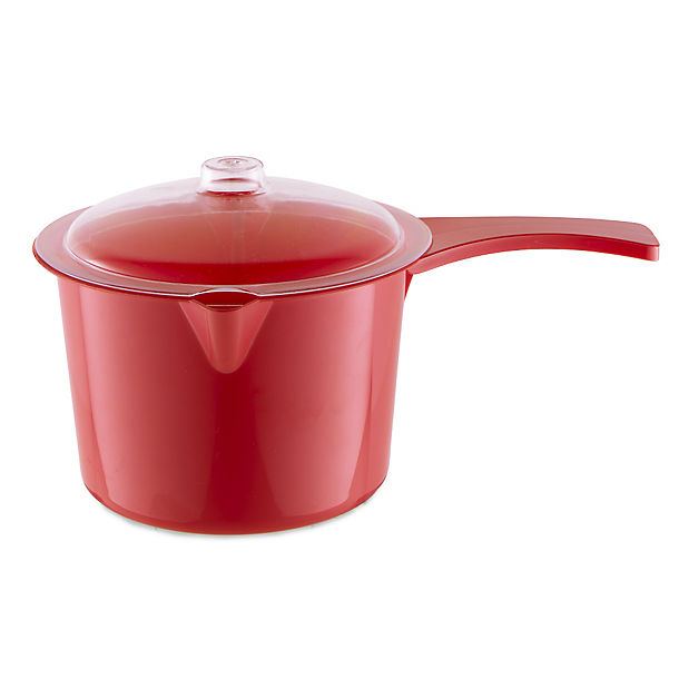 Microwave Cookware Stain Proof - Red Lidded Saucepan 0.9l image(1)