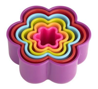 Colourful Cookie Cutter Set 6 Flowers image(2)