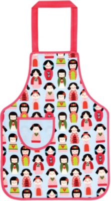 Kids Wipe-Clean Japanese Doll Apron image(1)