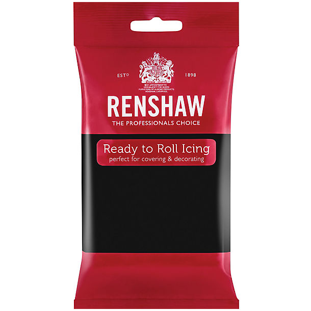 Renshaw Ready to Roll Coloured Icing - 250g Black image(1)