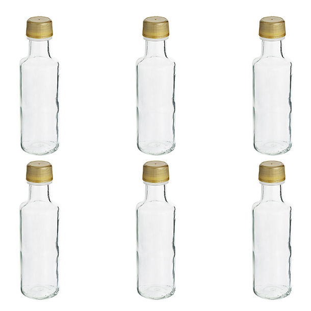 6 Glass Mini Gifting Bottles With Single Use Screw Lids 100ml image(1)