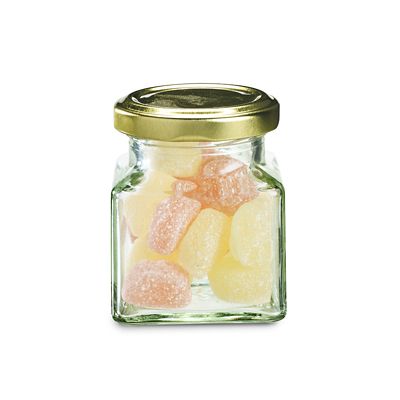 6 Square Mini Glass Jam Jars With Lids 130ml image(3)